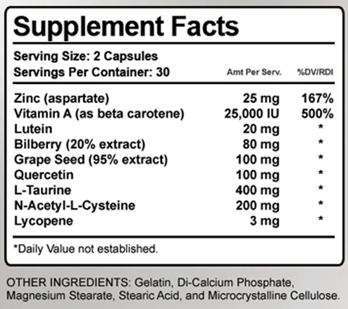 Eagle Eye 911 Ingredients