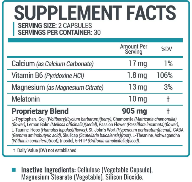 Oweli Sleep Ingredients