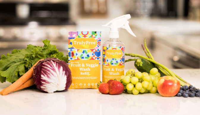 Truly Free Fruit & Veggie Wash Ingredients