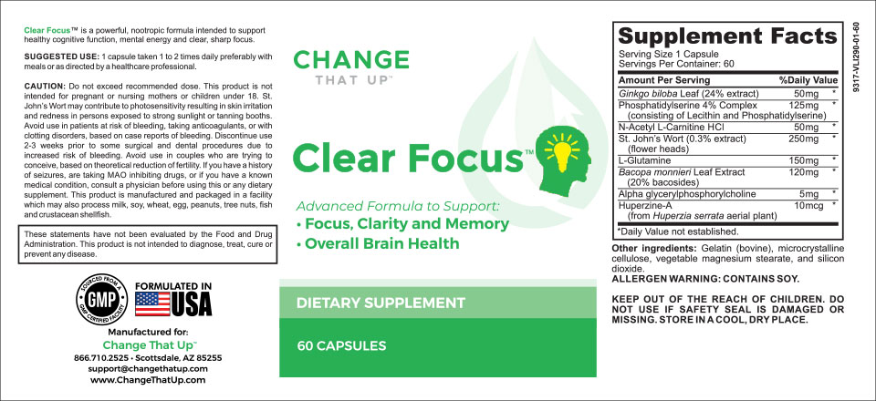 Change That Up Clear Focus Ingredients