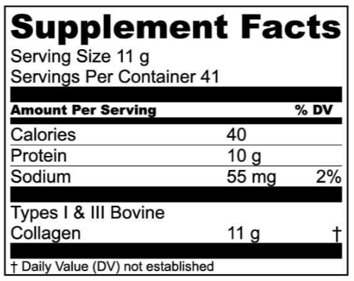 Live Conscious Collagen Peptides Powder Ingredients