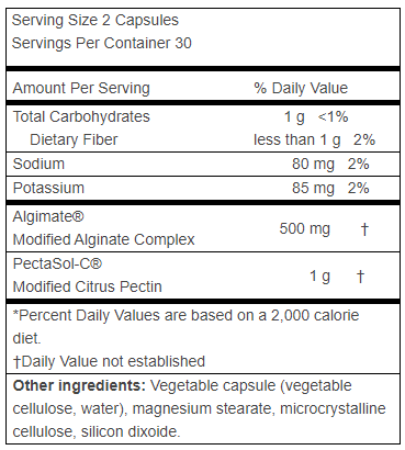 Pectasol Detox Formula Ingredients