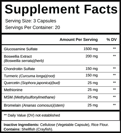 VitaPost ProJoint Plus Ingredients