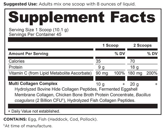 Ancient Nutrition Multi Collagen Protein Ingredients