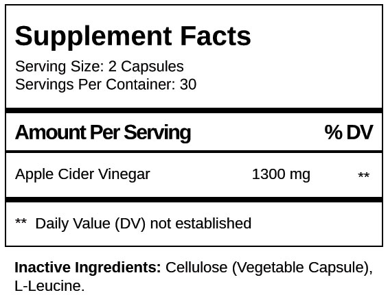 Apple Cider Vinegar Pure Ingredients