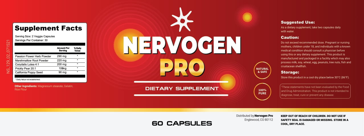 NervoGen Pro Supplement Facts