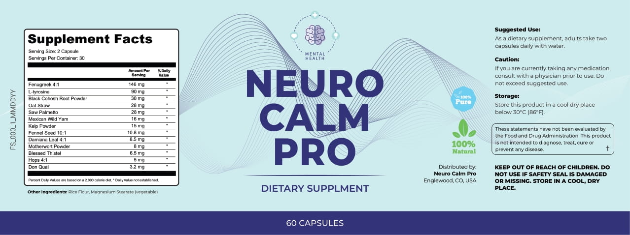 Neuro Calm Pro Ingredients