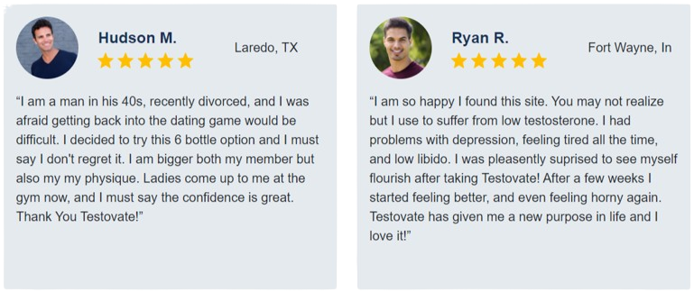 Testovate customer reviews