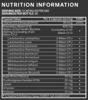 Biotics 8 supplement facts