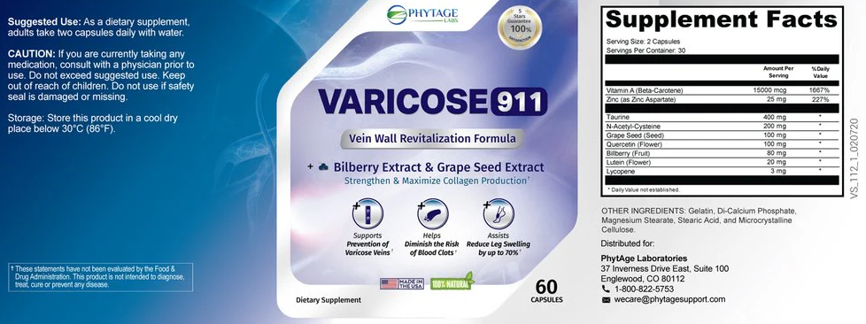 VeriCose 911 Ingredients