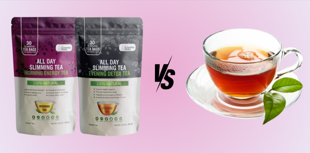 all day slimming tea vs regular tea