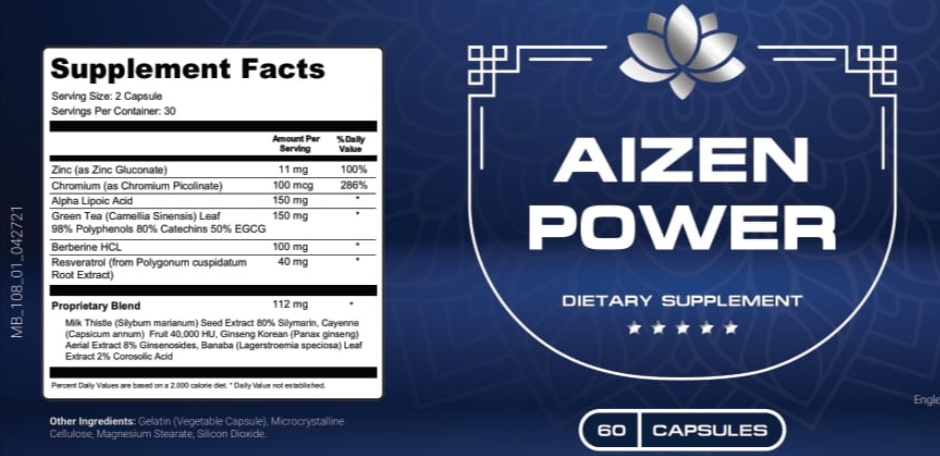 Aizen Powder Supplement Facts