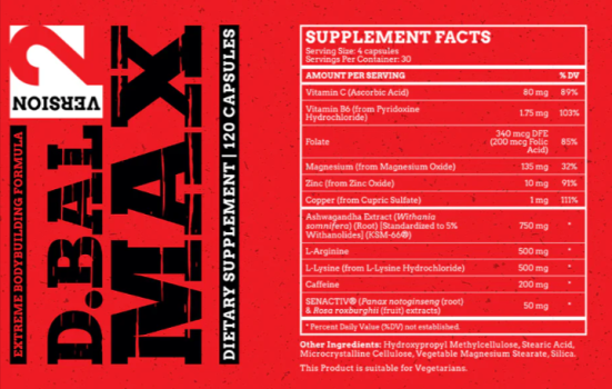 D-Bal-Max-Supplement-Facts