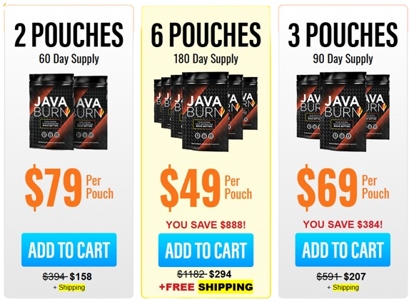 Java Burn pricing & discounts