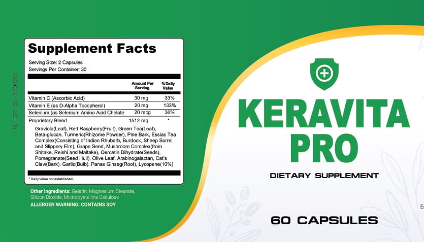 Keravita Pro Supplement Fact