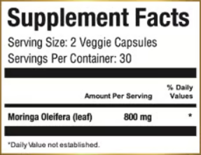 Moringa Magic supplement facts