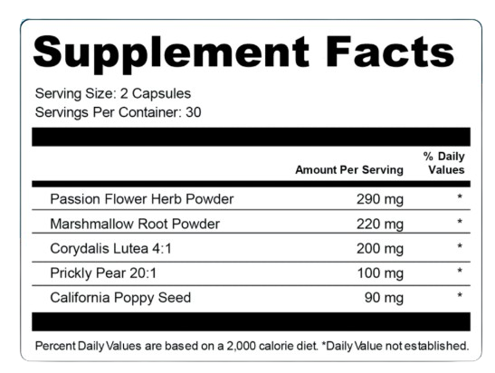 Nervovive supplement facts