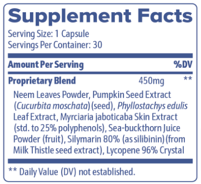 ProstaLite Supplement facts