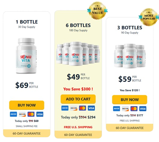 SonuVita Pricing & Discount