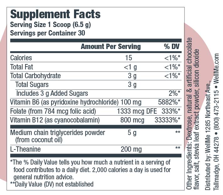 WellMe BioVanish supplement facts