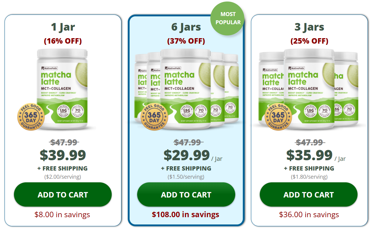 Nativepath Matcha Collagen Price Details