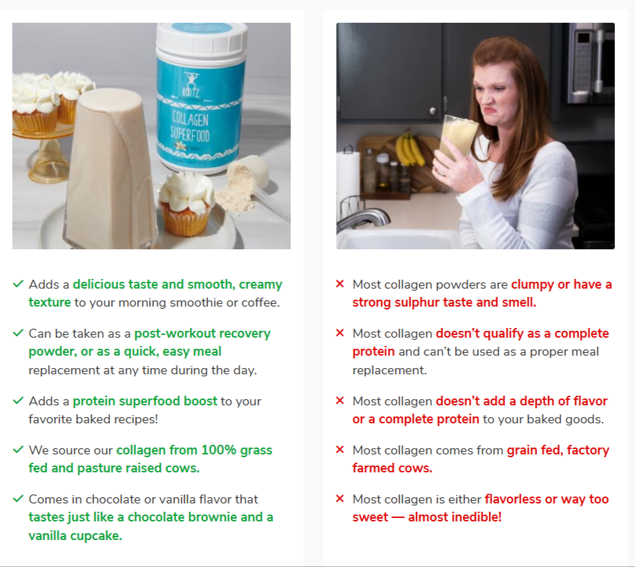 Rootz Collagen SuperFood vs Other