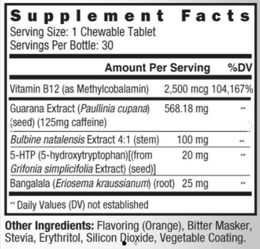 Primal Force T-Max Supplement Facts