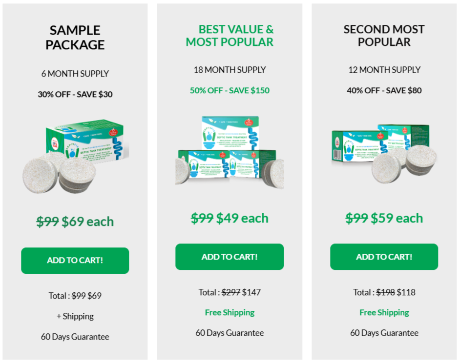 Septifix Pricing