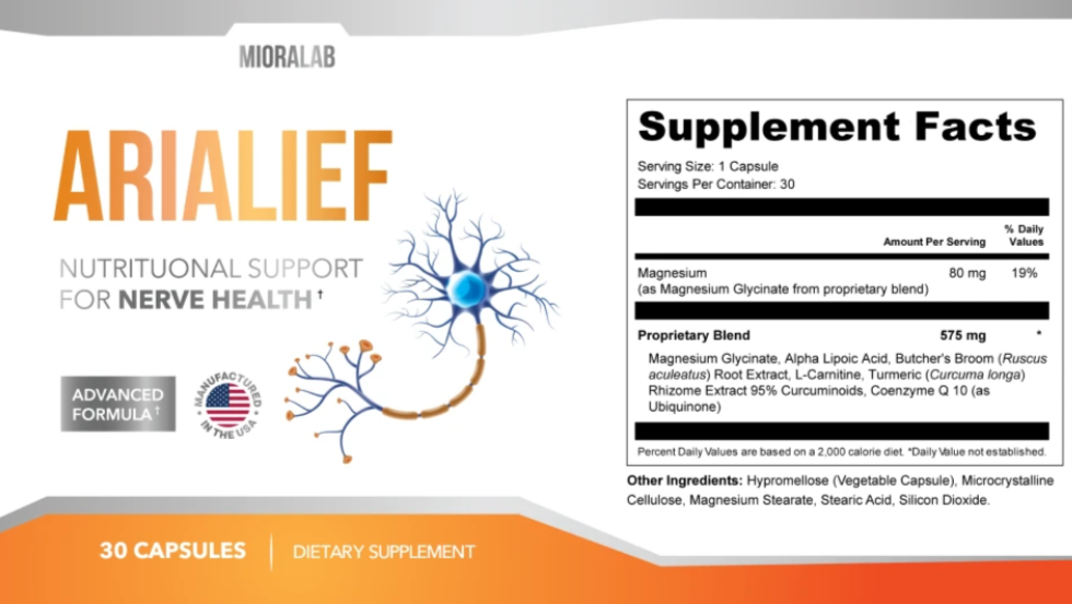 Arialief supplement facts