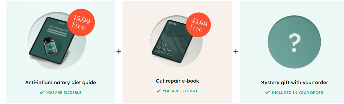 BioMa Probiotics bonuses