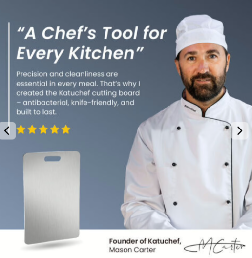 KatuChef Titanium Cutting Board UK creater