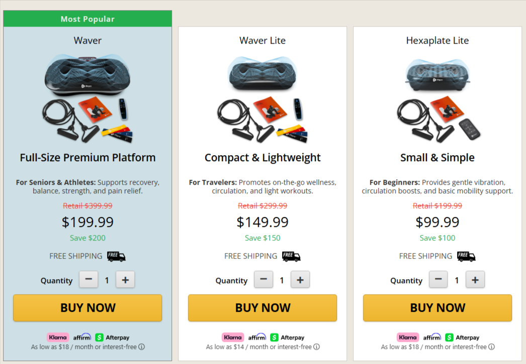 LifePro Fitness Pricing
