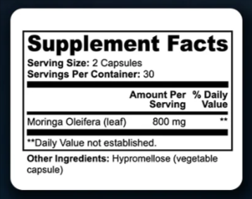 Novessa GlowGreens Supplement Facts