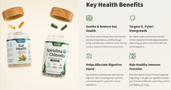 SNAP Gut Health Spirulina benefits