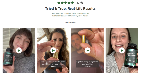 SNAP Gut Health Spirulina users