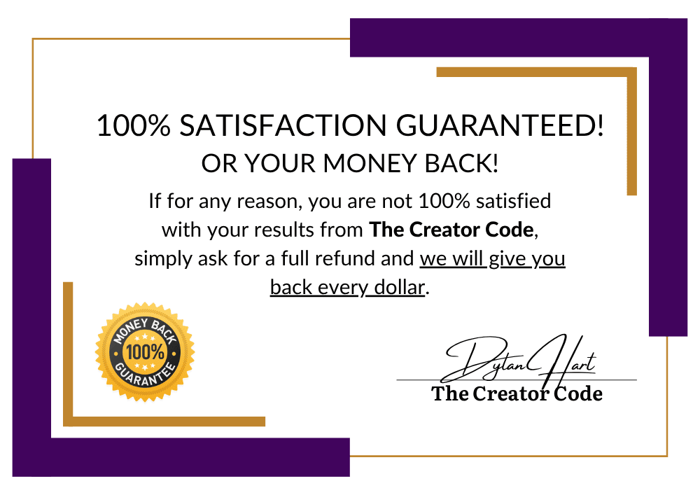 The Creator Code Money Back