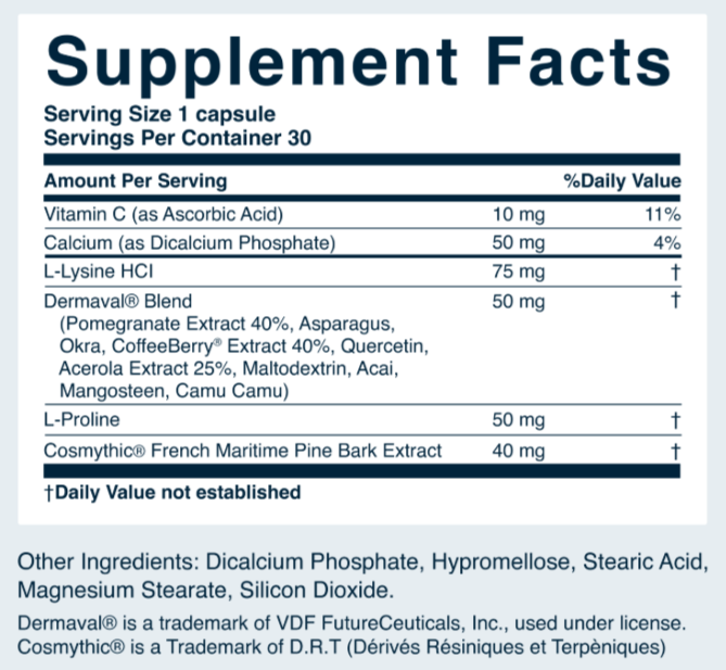 ActivatedYou Essential Skin Food suppleement facts