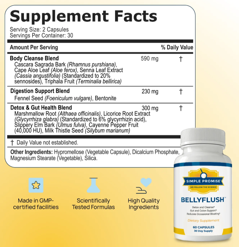BellyFlush supplement facts