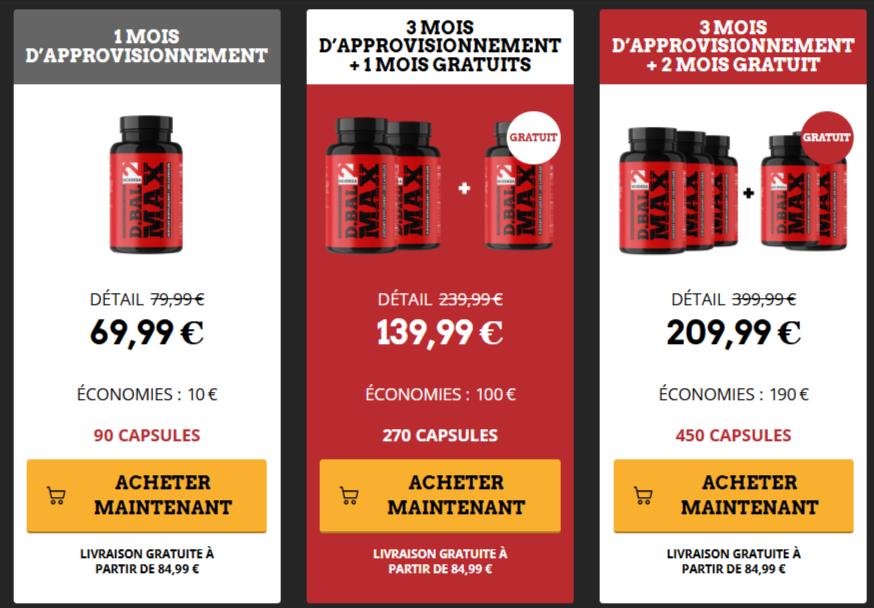 D-Bal Max Pricing