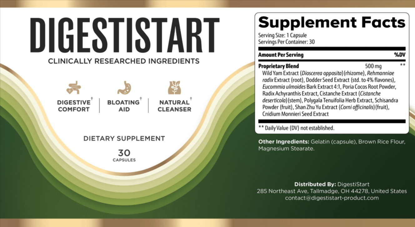 DigestiStart supplement facts