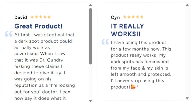 Gundry MD Dark Spot Diminisher customer reviews