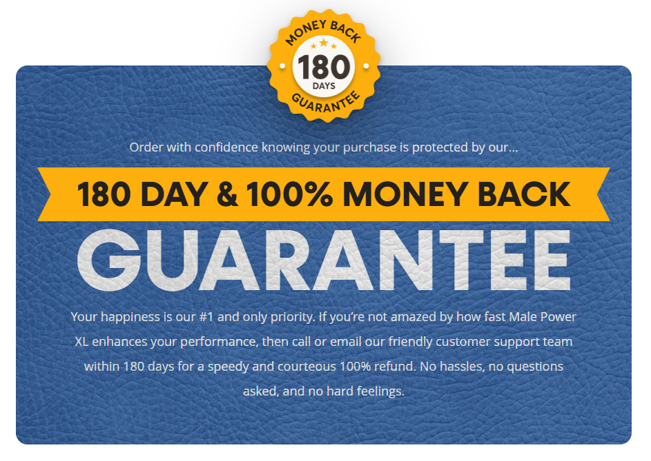 Male Power XL money back guarantee