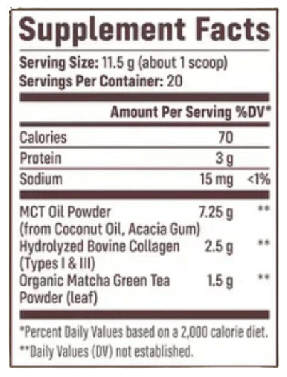 NativePath-Matcha-Collagen-Latte-Ingredients-Supplement-Facts