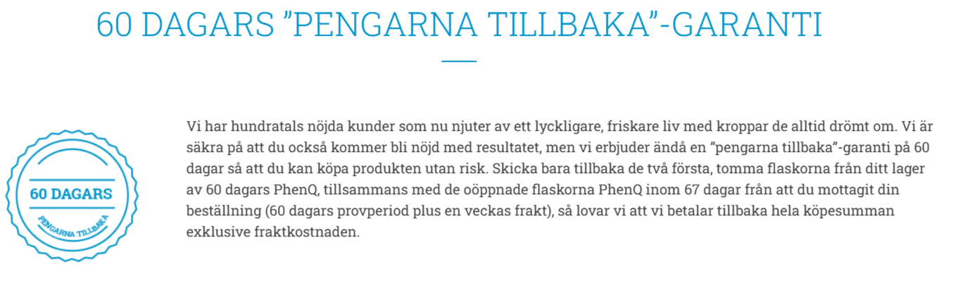PhenQ Recensioner moneyback