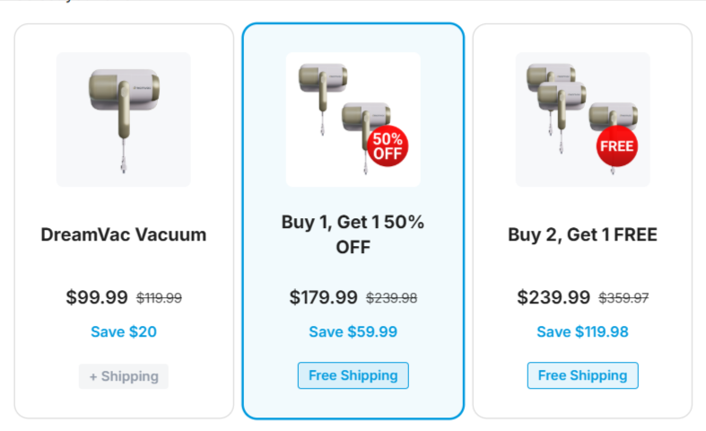 DreamVac Vacuum Pricing
