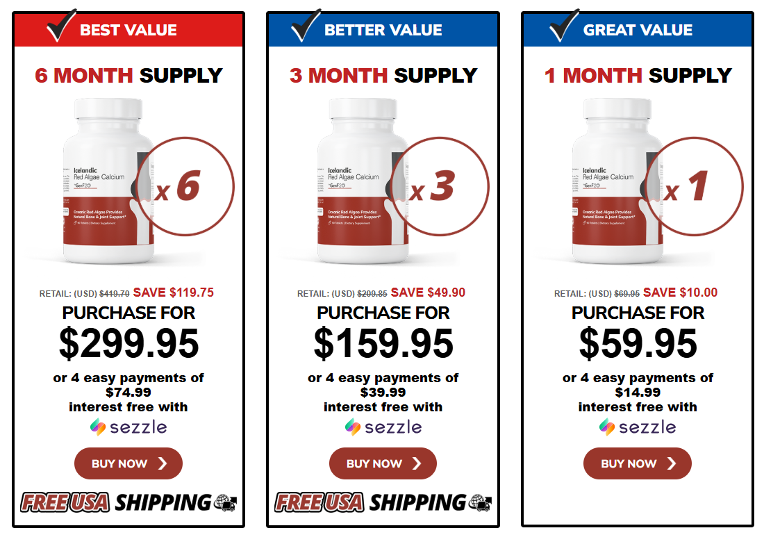 GenF20 Icelandic Red Algae Calcium Pricing