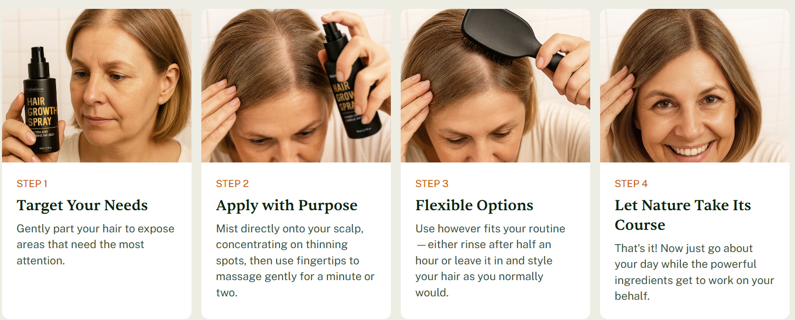 HaloGrow Hair Growth Spray Use