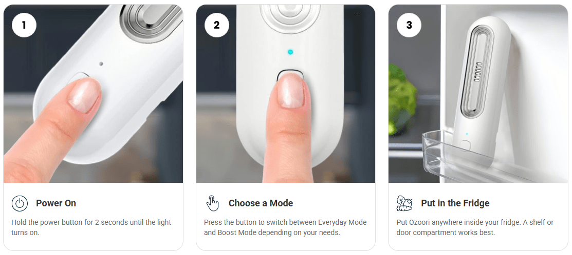 Ozoori Fridge Deodoriser Uses