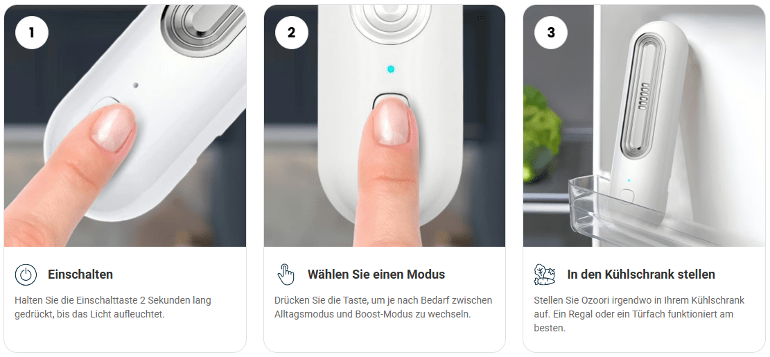 Ozoori Fridge Deodoriser German-How to use