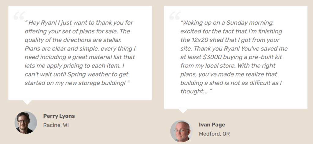 RyanShed Plans Customers